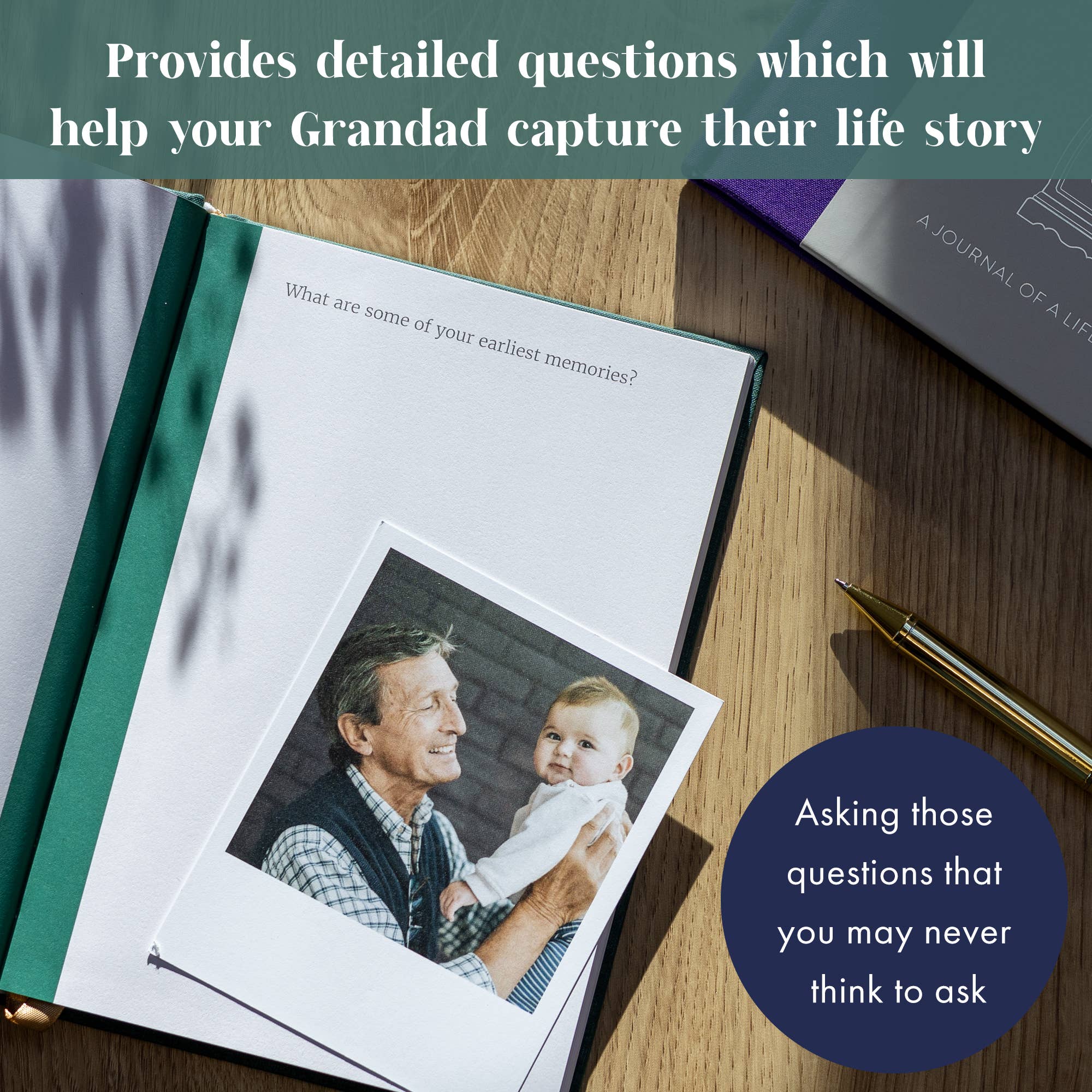 FROM YOU TO ME Meaningful Gifts - Dear Grandad Memory Journal | Guided Keepsake Gift - More Than Just a Gift | Narborough Hall
