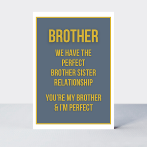Petimo - Not Too Much Brother Perfect Relationship Card - More Than Just a Gift | Narborough Hall