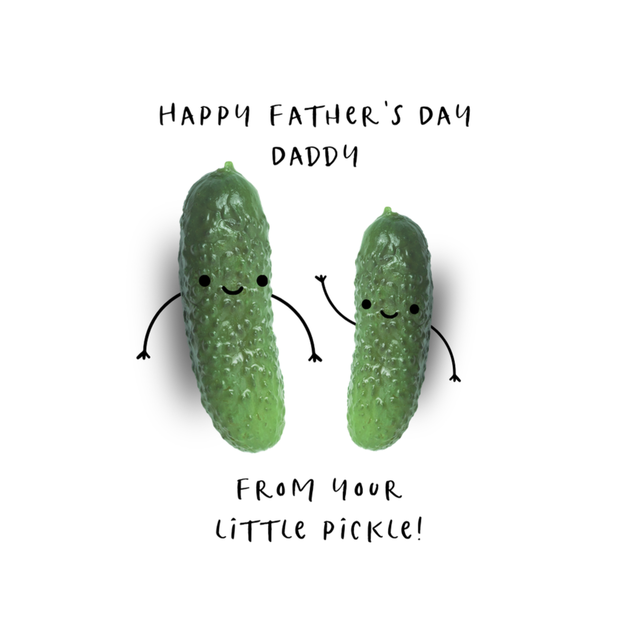 Petimo - Little Pickle Fun Cute Better Together Father's Day Card