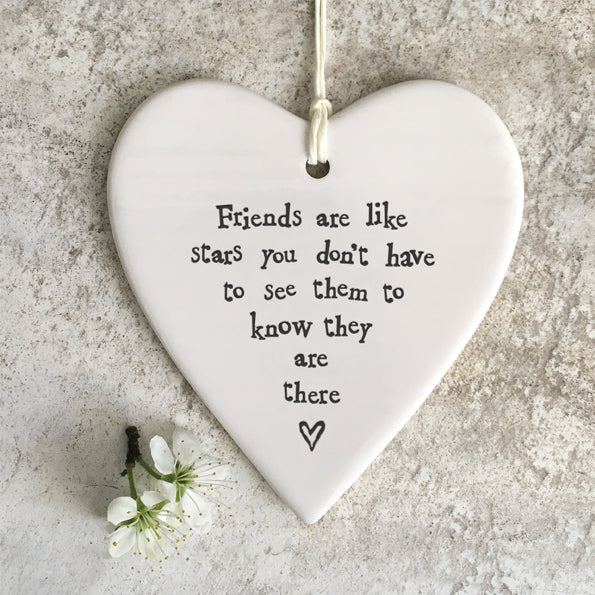 East of India Friends Are Like Stars Hanging Heart - More Than Just a Gift | Narborough Hall