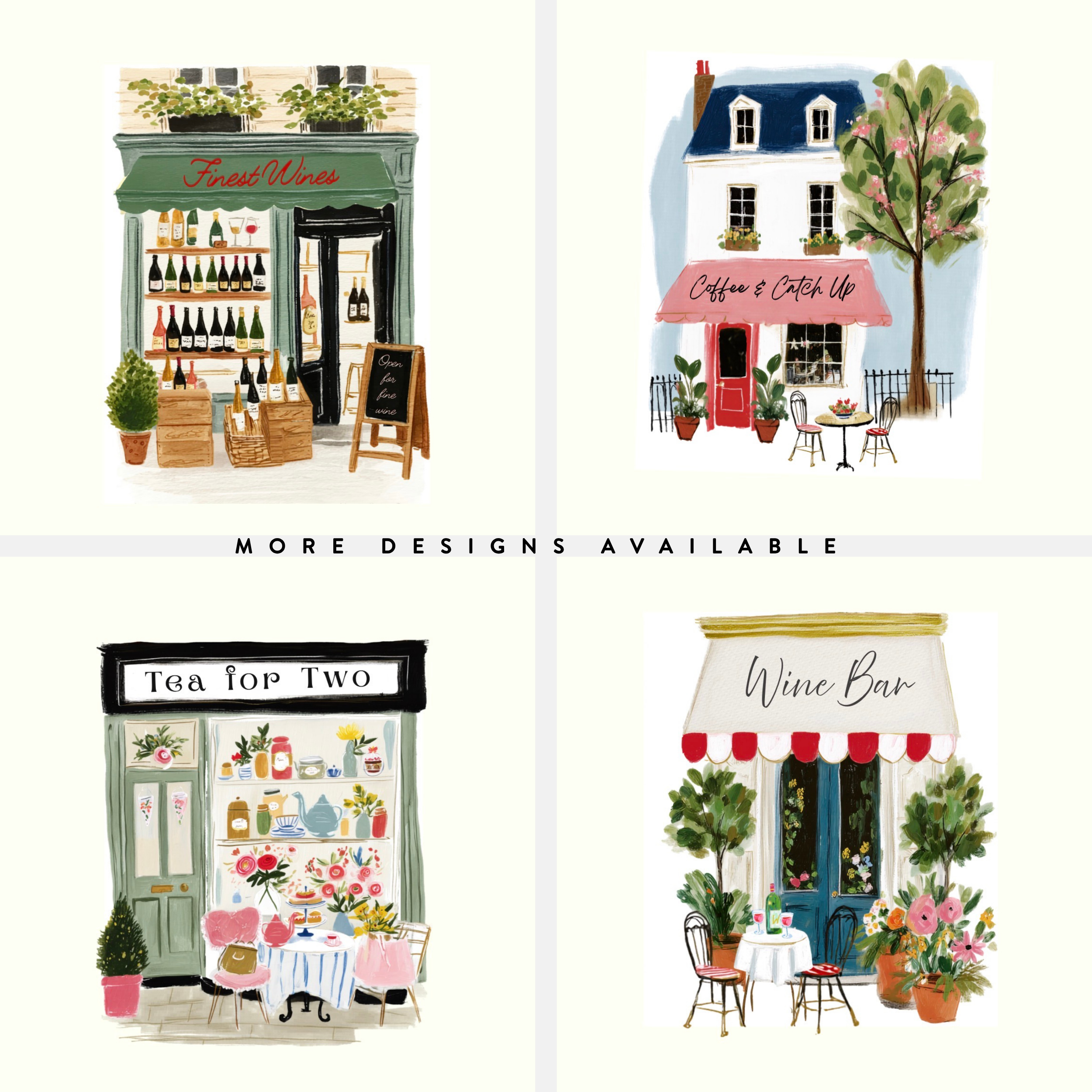 Petimo - Coffee & Catch-Up Up Your Street Blank Card