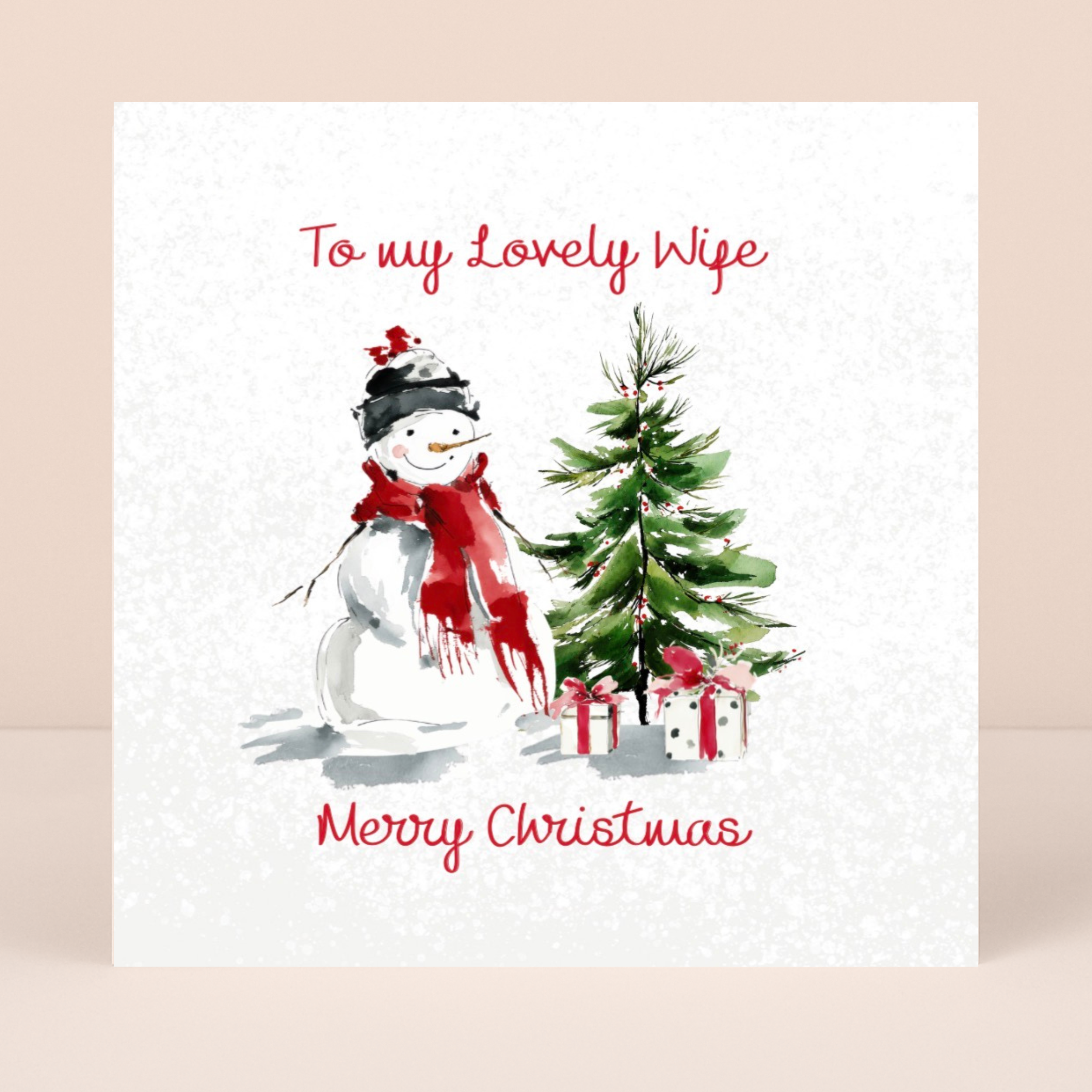 Petimo - Lovely Wife Snowman Sketchbook Christmas Card
