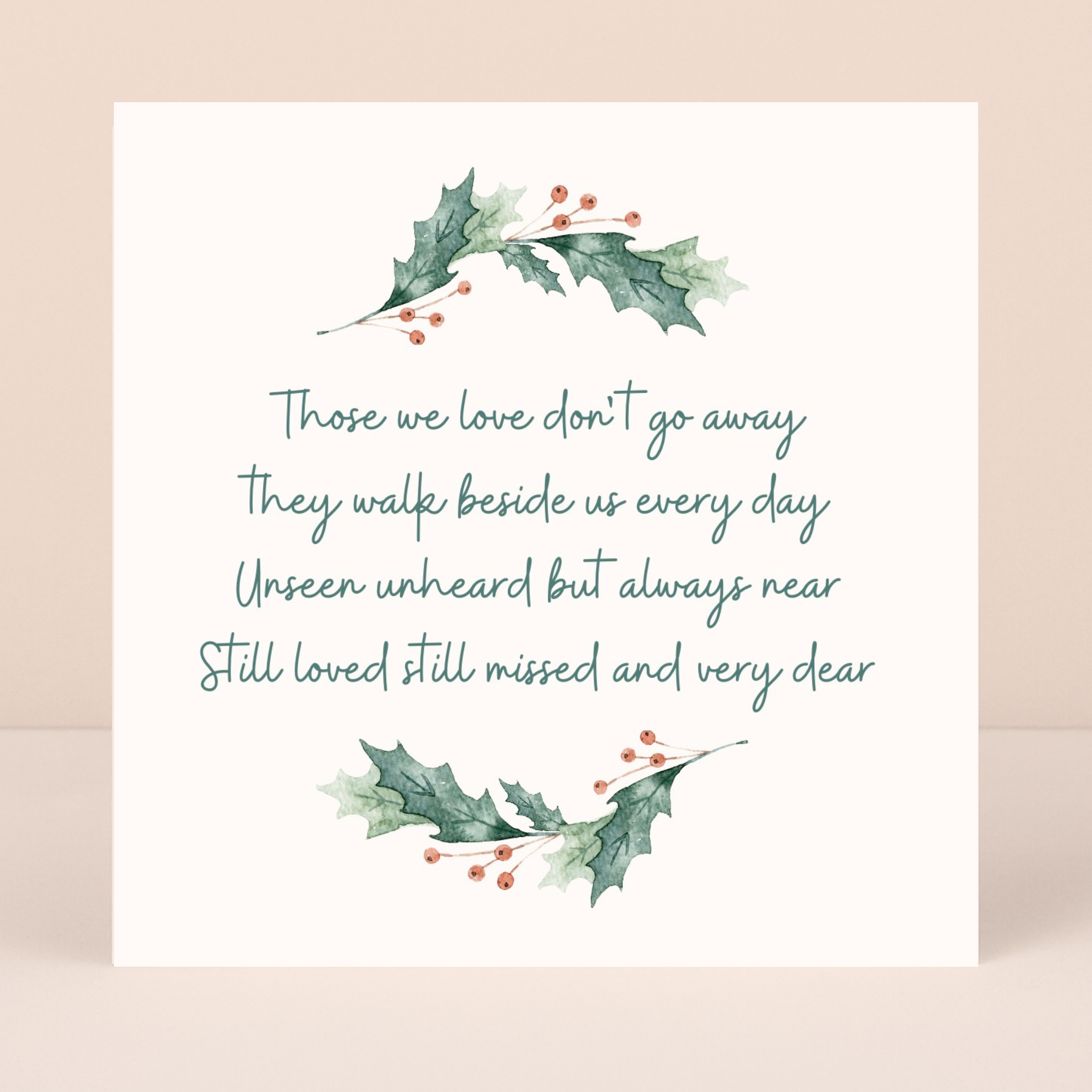 Petimo - Those We Love Sentimental Sympathy Christmas Card