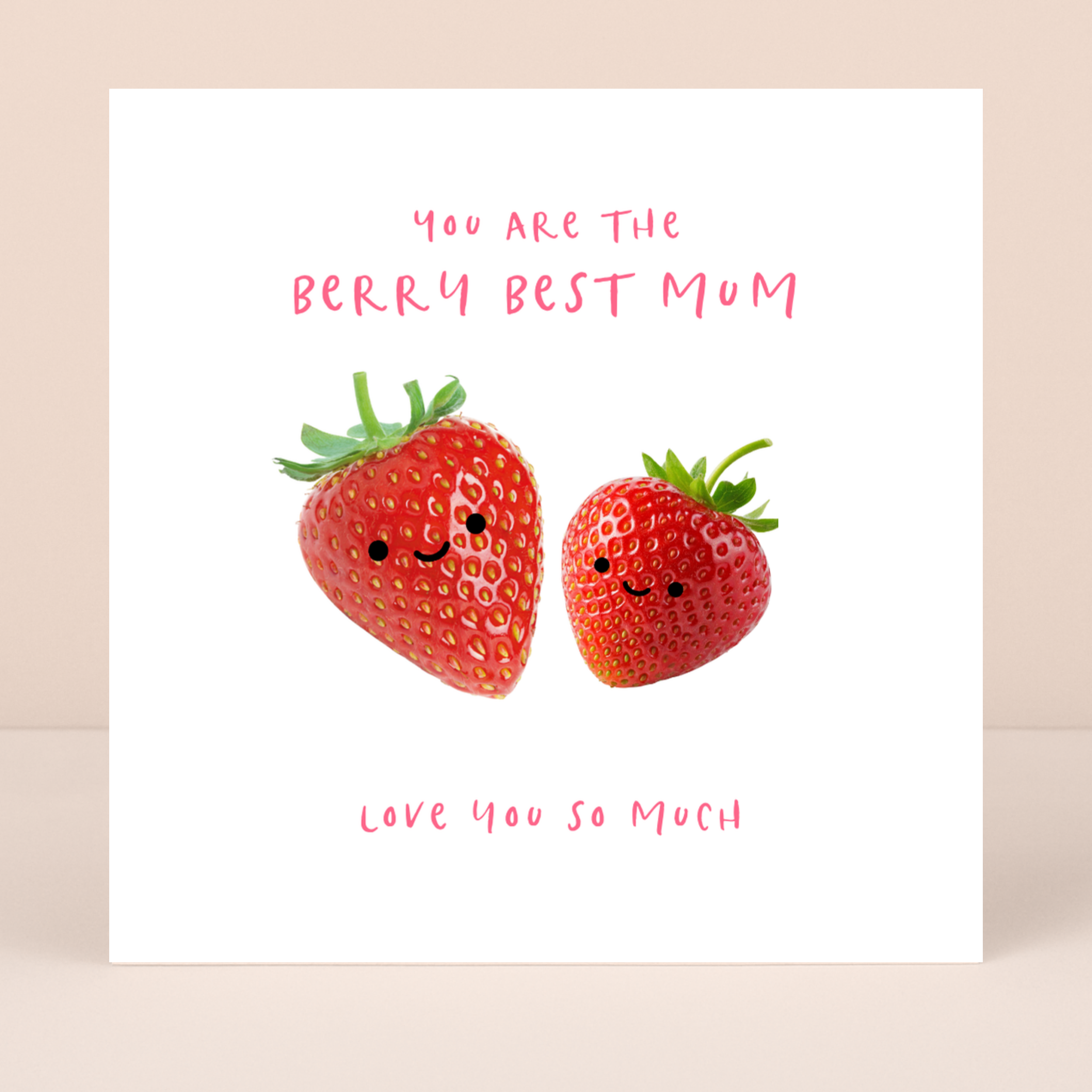 Petimo - Berry Best Mum Cute Strawberry Mother's Day/Birthday Card