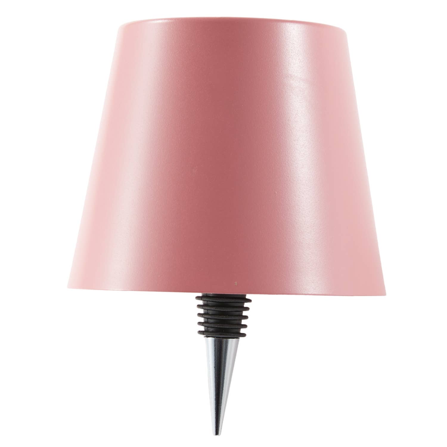 Cordless LED Table Lamp with Bottle Stopper: Black