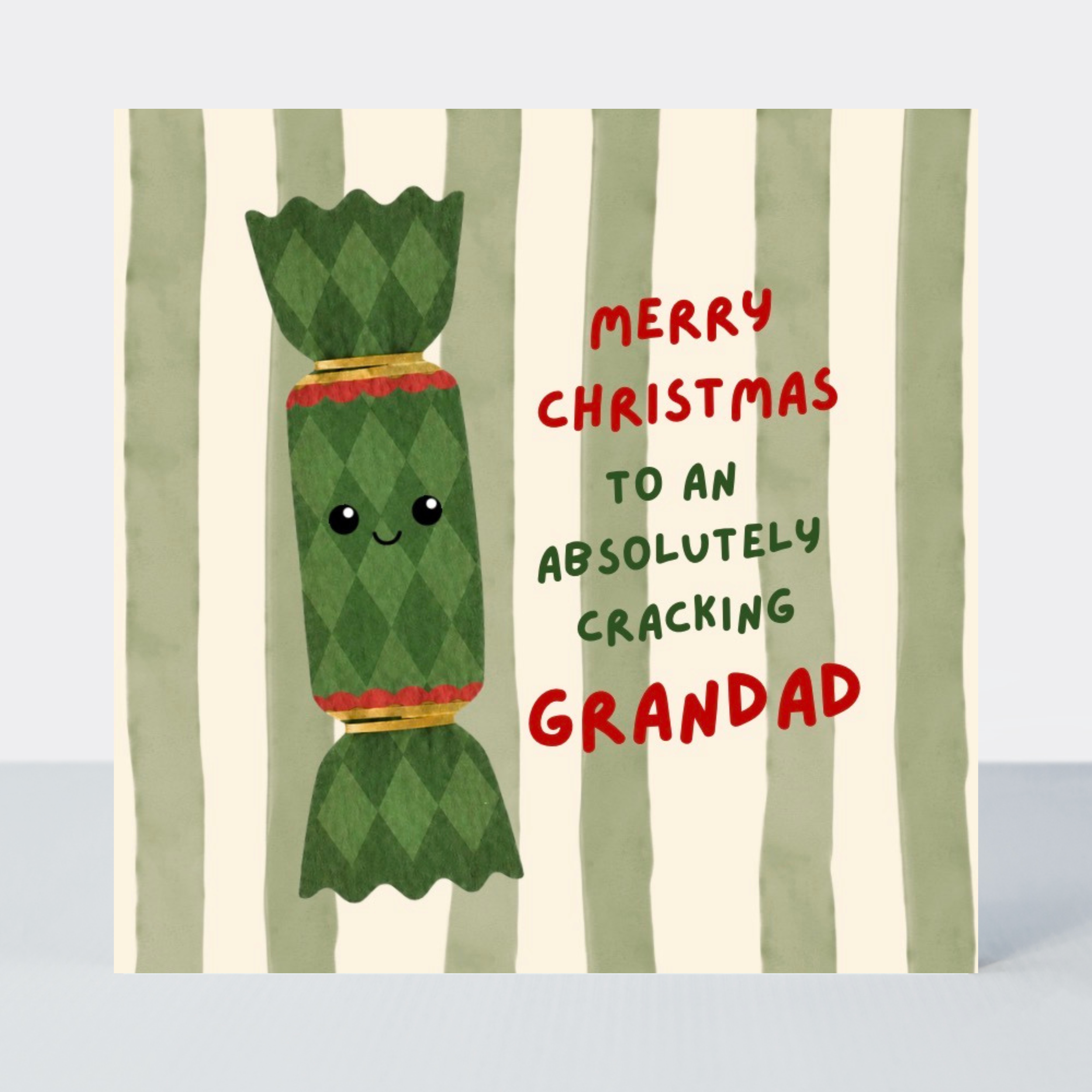 Petimo - Grandad Cracking Christmas Striped Fun Card