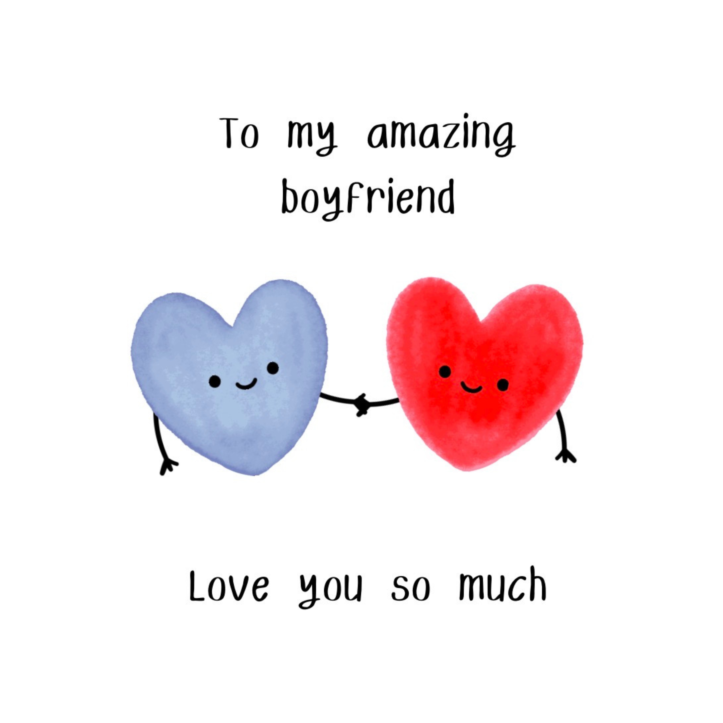 Petimo - Amazing Boyfriend Cute Hearts Better Together Card