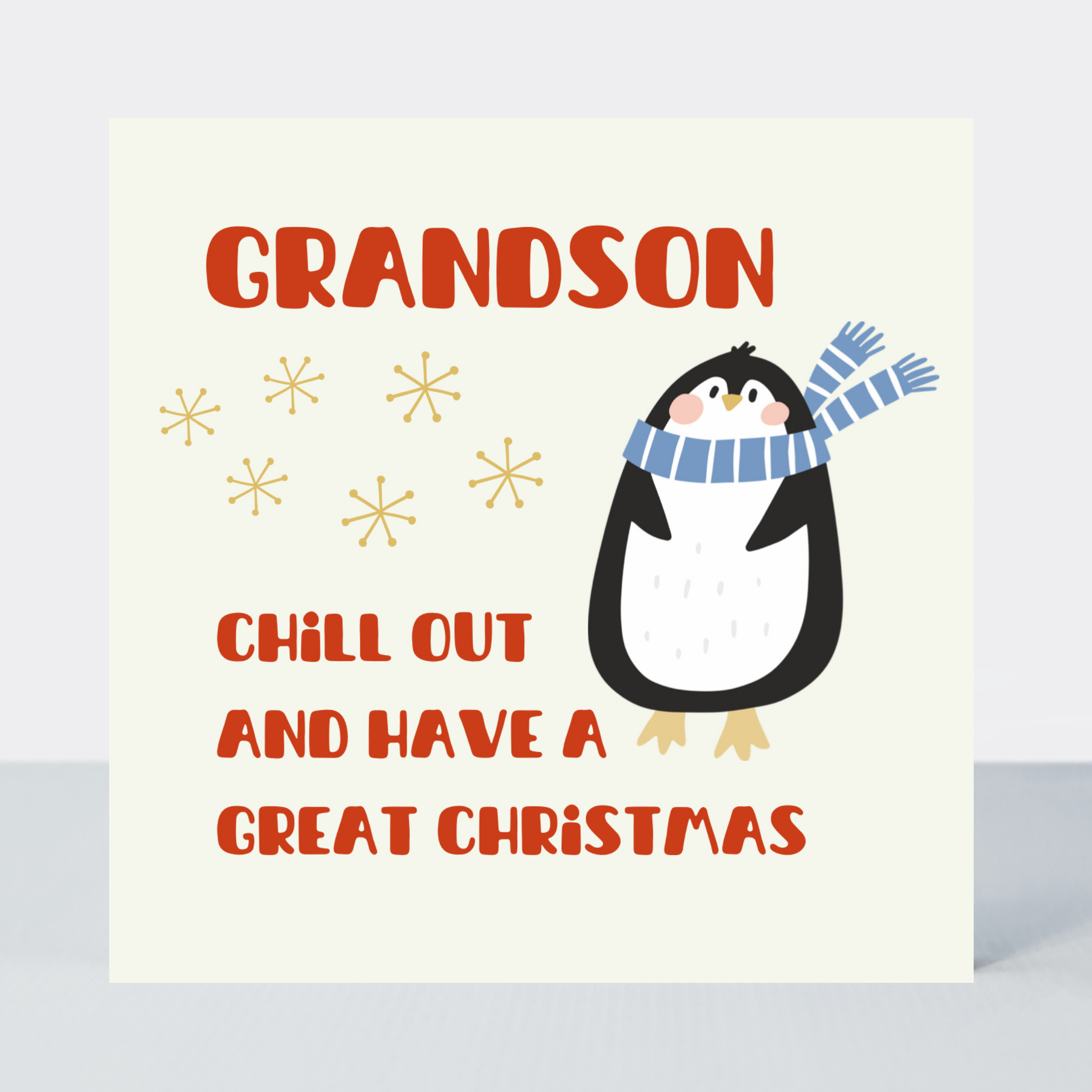 Petimo - Polar Party Grandson Chill Out Great Christmas Penguin Card