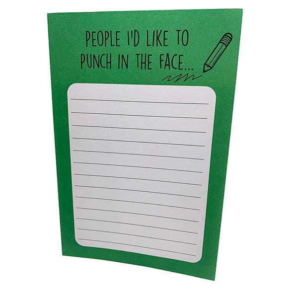Memo Pad - People I'd Punch Notepad - More Than Just a Gift | Narborough Hall