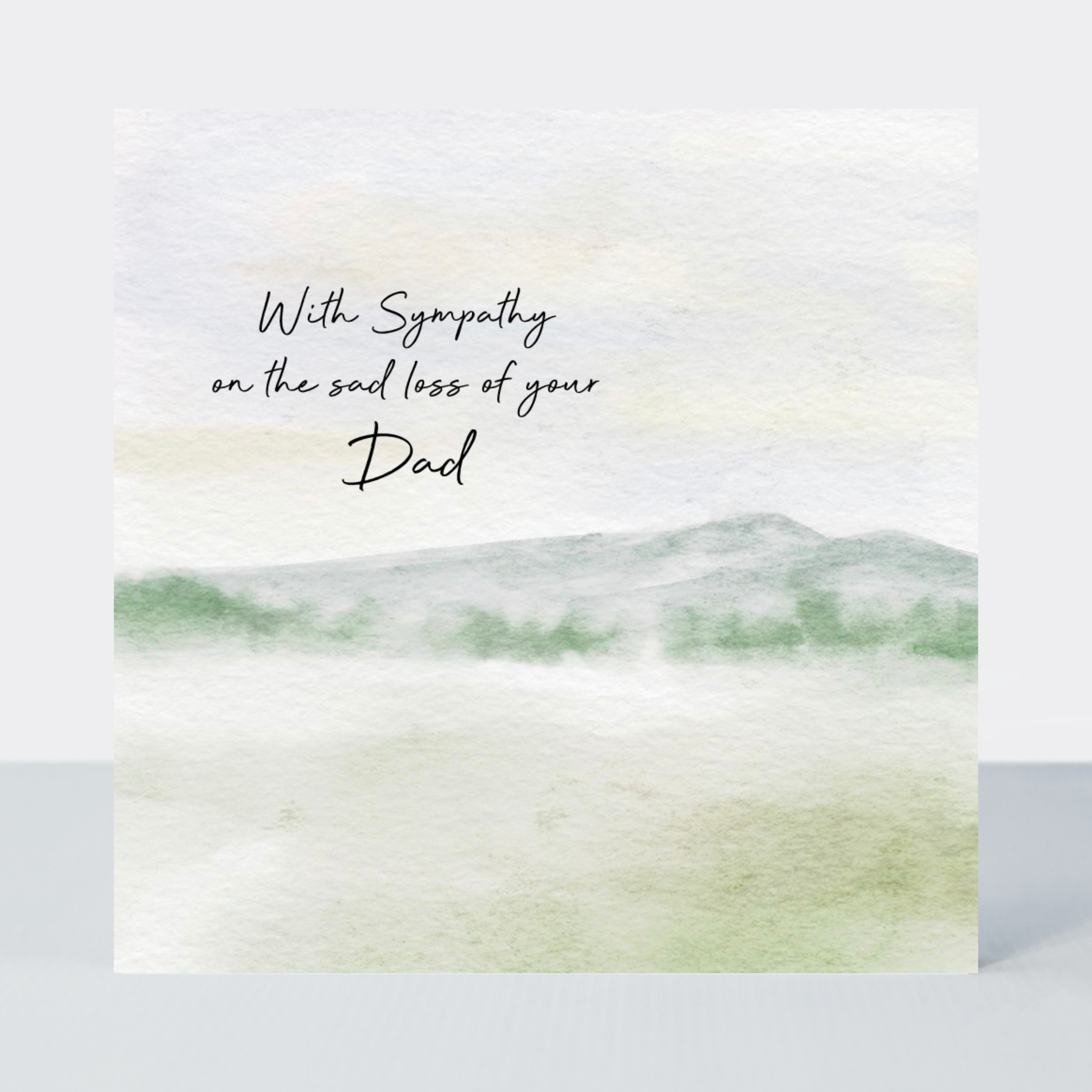Petimo - Loss of Dad Sympathy Watercolour Over The Horizon Card