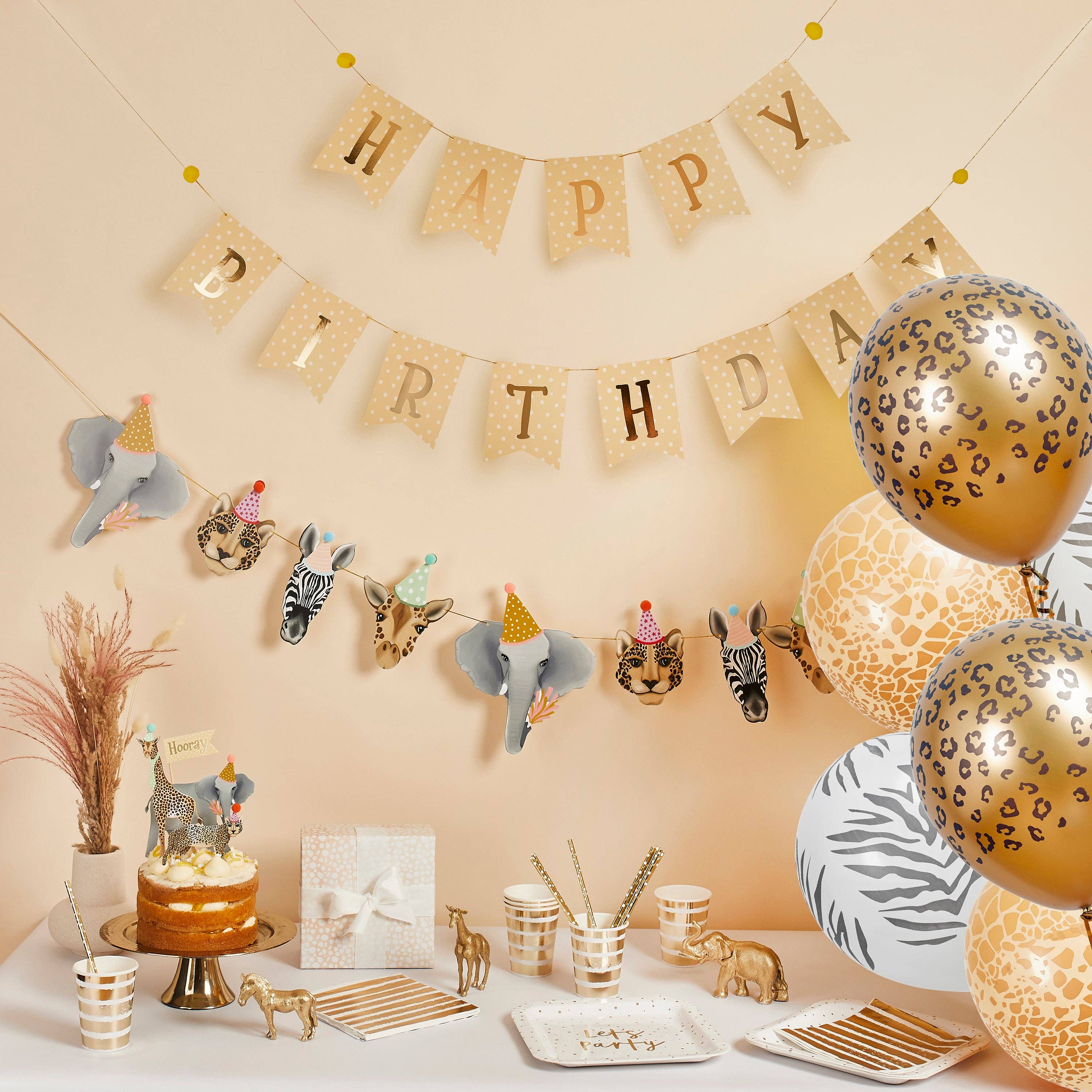 Hootyballoo by Club Green - Happy Birthday Flag Banner 2.5M: Default Title