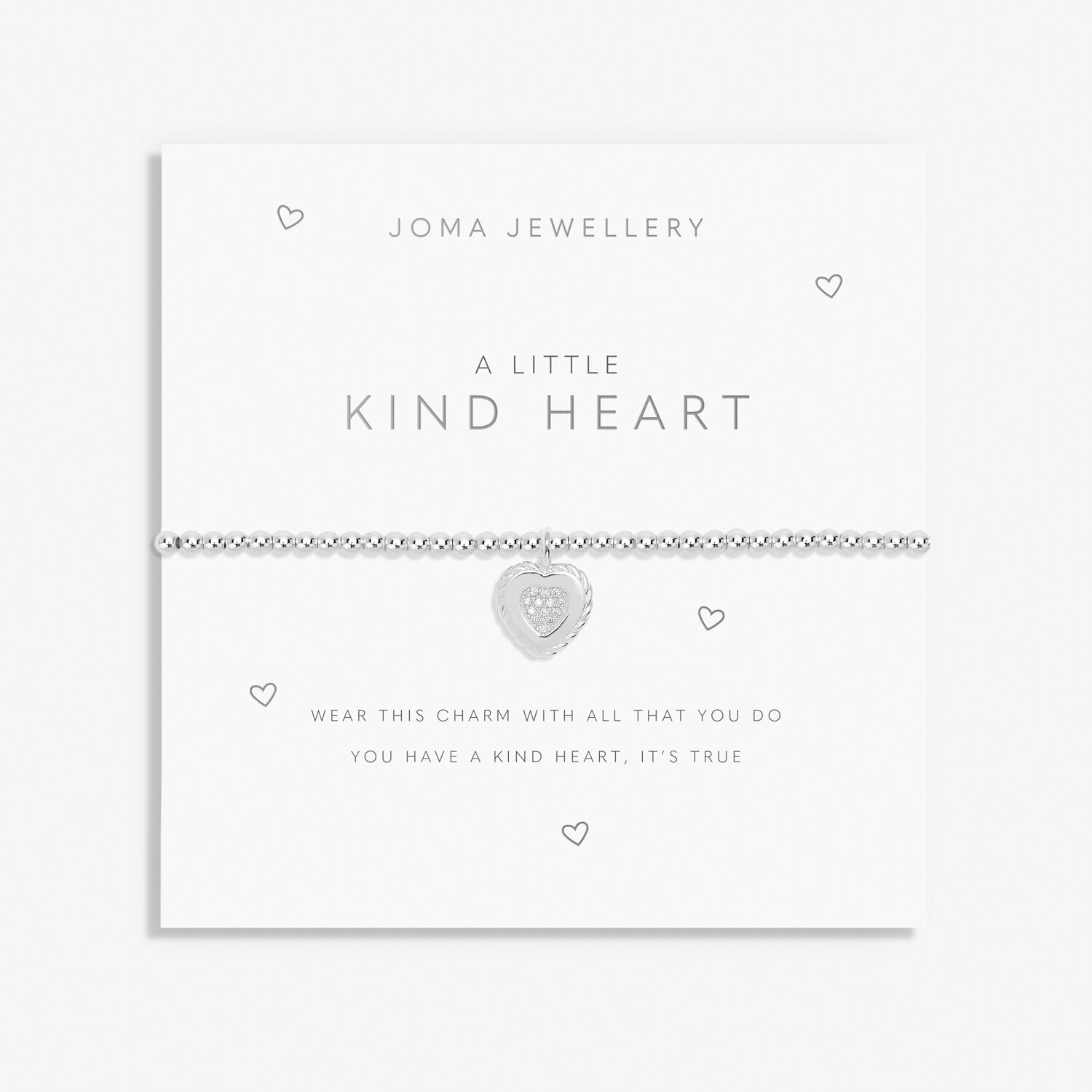 Joma Jewellery A Little 'Kind Heart' Bracelet In Silver Plating