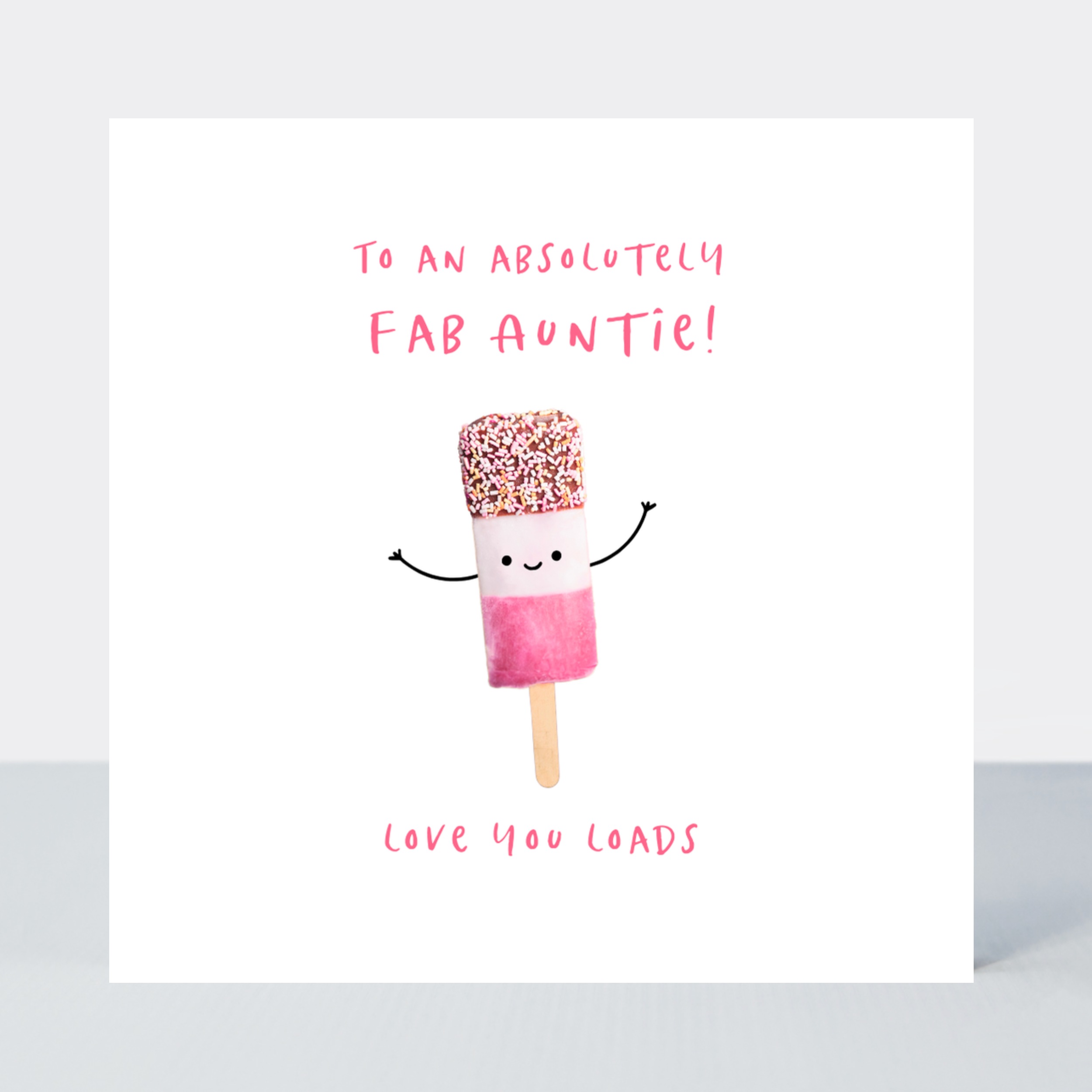Petimo - To an Absolutely Fab Auntie Ice Lolly Cute Card