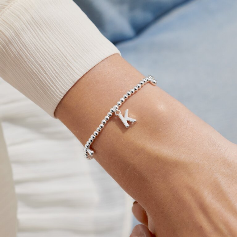 Joma Jewellery Silver Plated A Little 'Alphabet' Bracelets - More Than Just a Gift | Narborough Hall