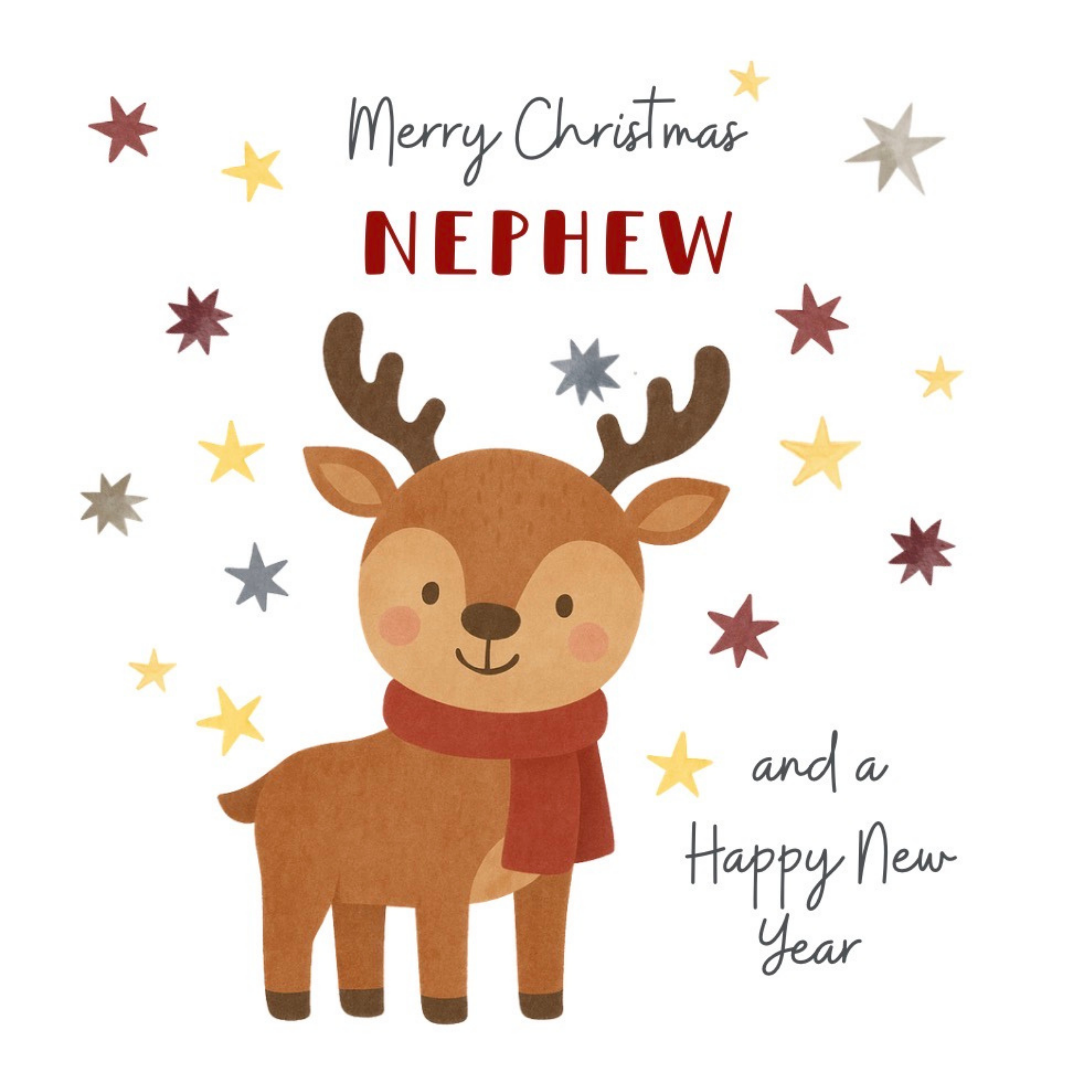 Petimo - Nephew Reindeer Holly Jolly Christmas Card