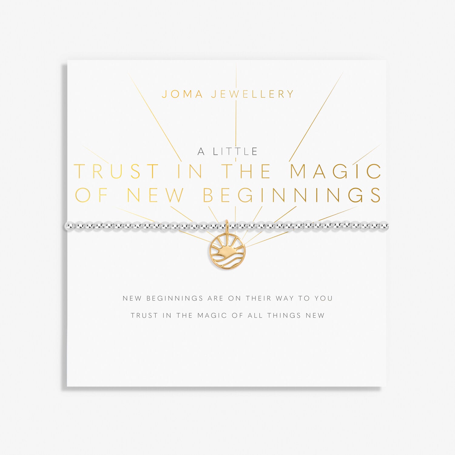 Joma Jewellery A Little 'Trust In The Magic Of New Beginnings' Silver Plated Bracelet in Silver and Gold Plating
