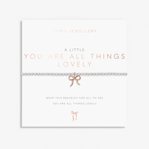 Joma Jewellery A Little 'You Are All Things Lovely' Silver Plated Bracelet in Silver and Rose Gold Plating - More Than Just a Gift | Narborough Hall