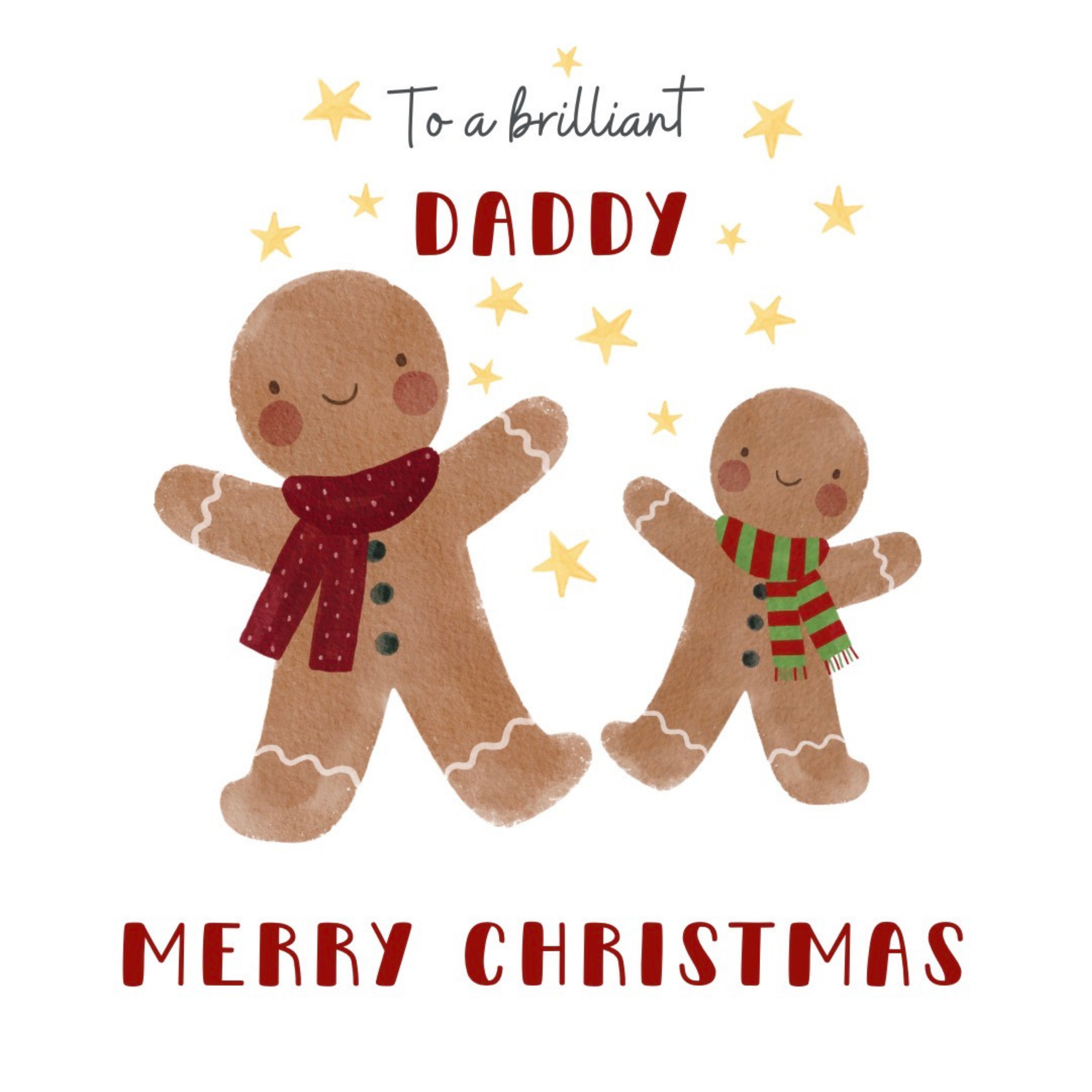 Petimo - Brilliant Daddy Gingerbread Holly Jolly Christmas Card