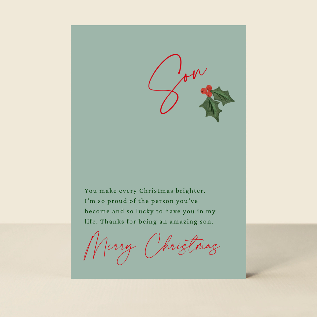 Petimo - Son Little Notes Sentimental Christmas Card