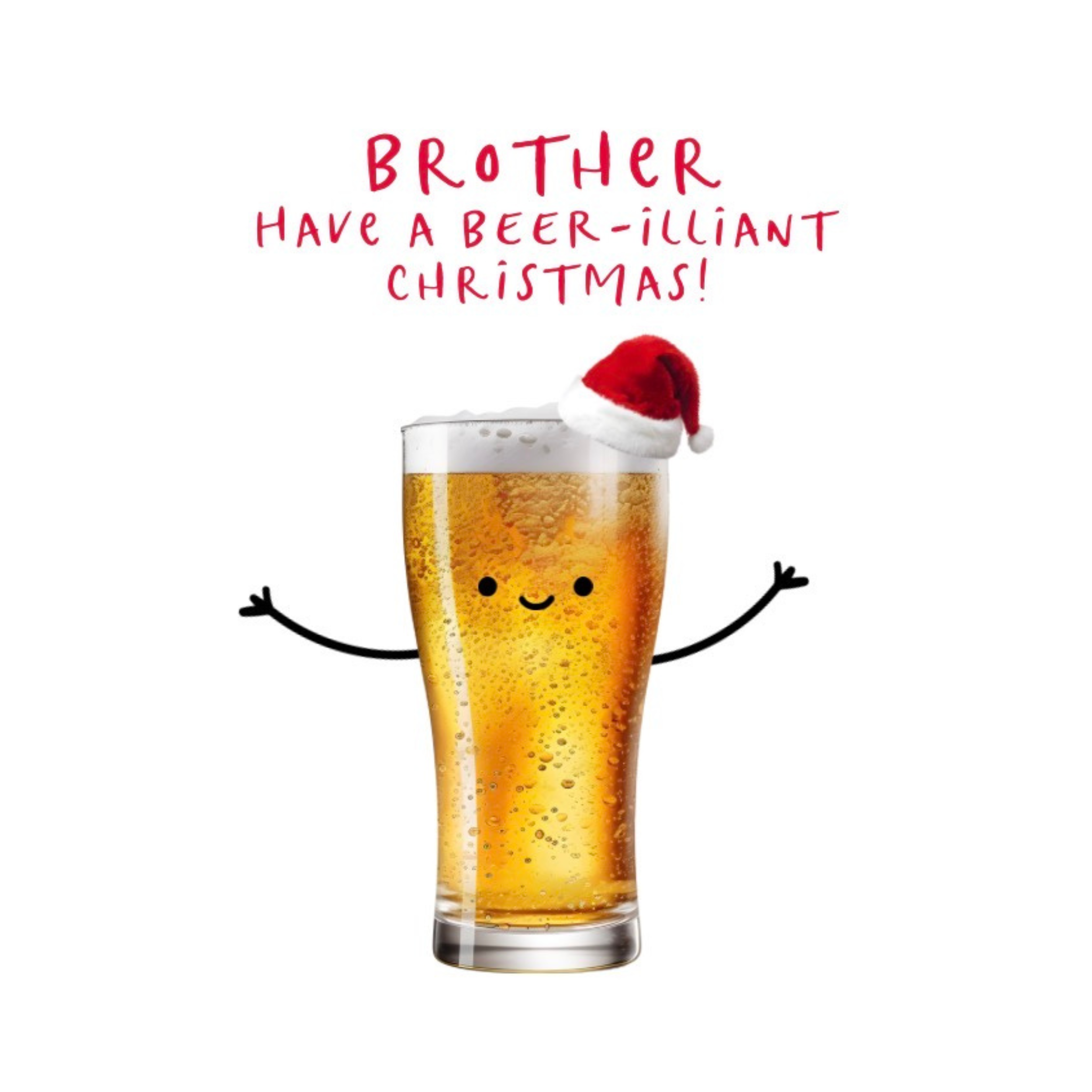Petimo - Brother Beer-illiant Funny Better Together Christmas Card