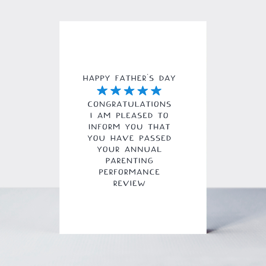 Petimo - Dad Annual Review Father's Day Script Touchstone Card