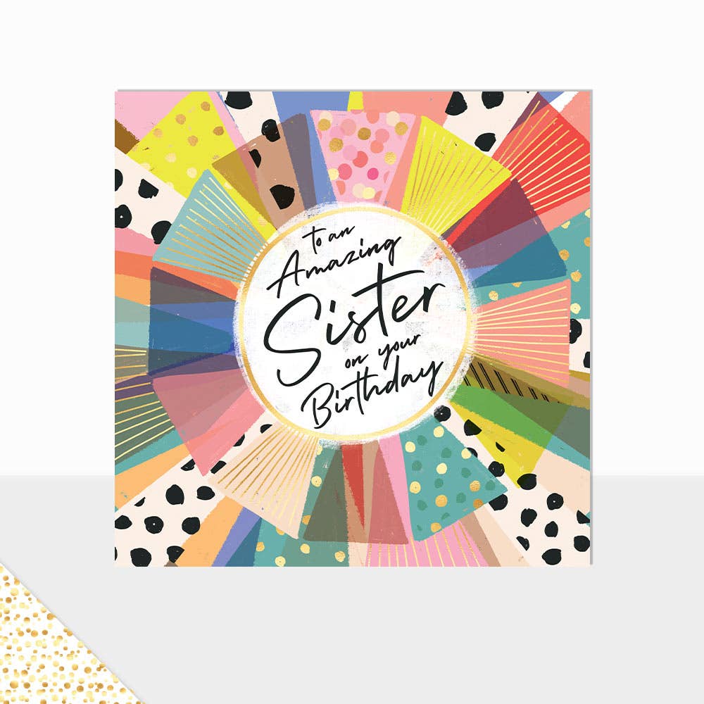 Aurora Amazing Sister Rosette Birthday Card - More Than Just a Gift | Narborough Hall