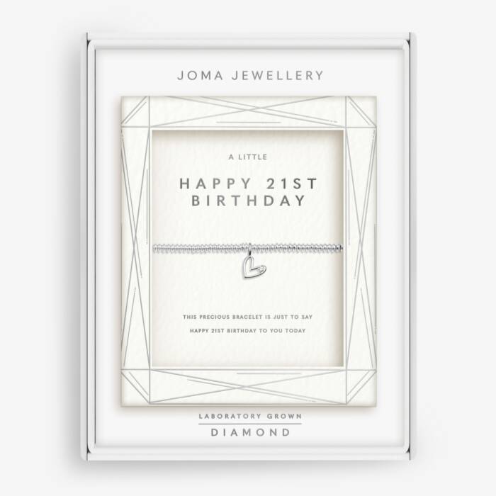Joma Lab Grown Diamond A Little 'Happy 21st Birthday' Bracelet