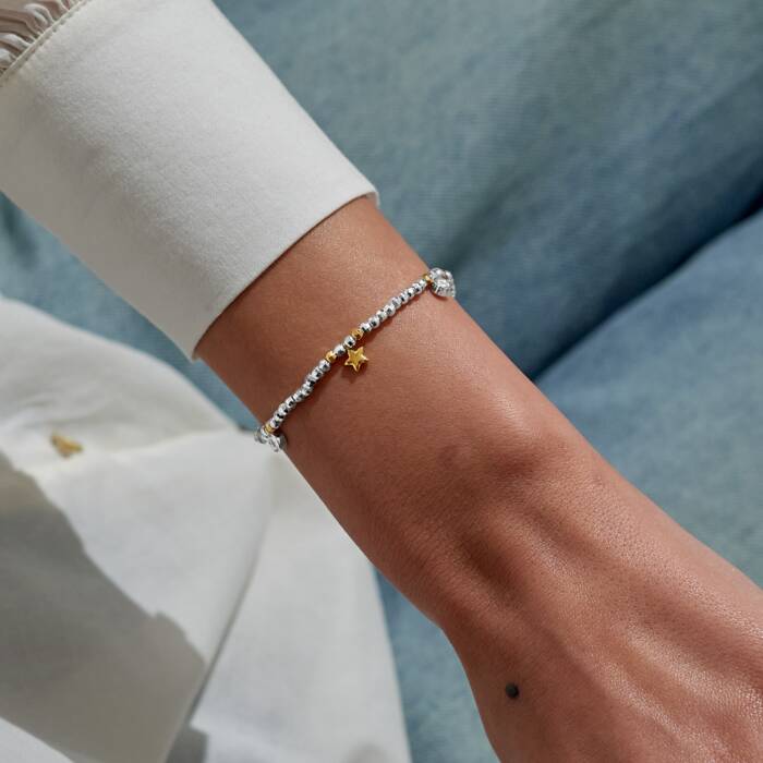 Joma Sparkle Confetti A Little 'One In A Million' Bracelet In Silver & Gold Plating
