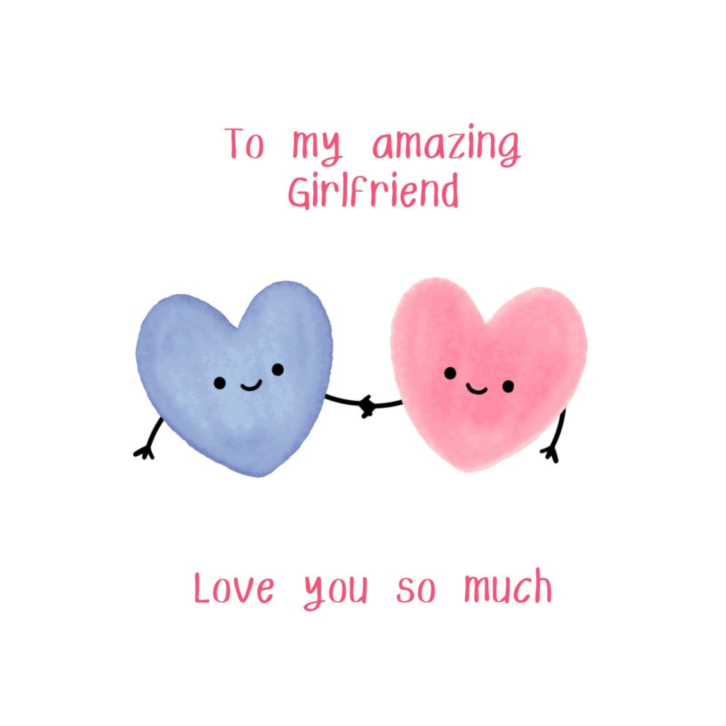 Petimo - Amazing Girlfriend Cute Hearts Better Together Card
