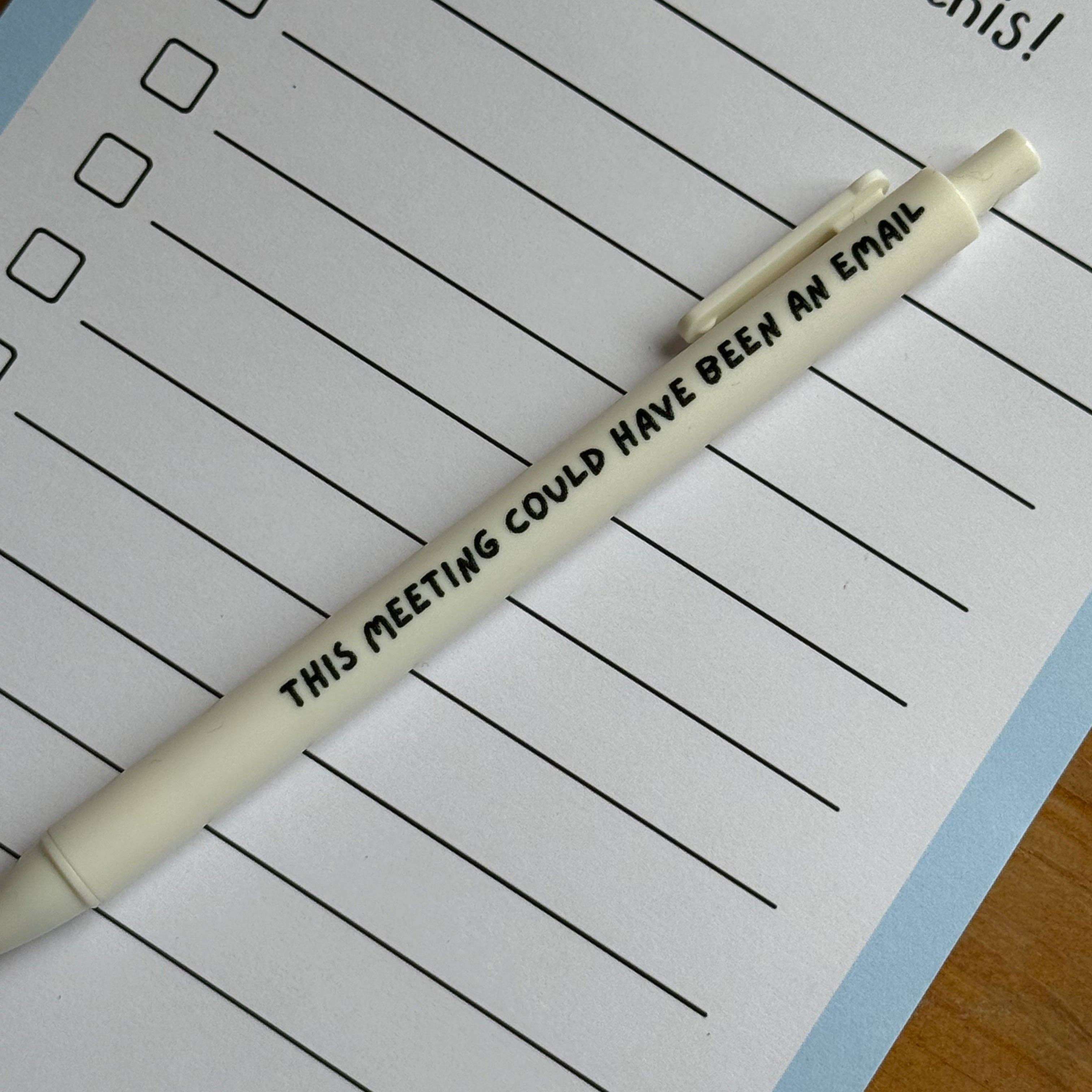 Quirky Doodles - Funny Quote Pens: Coral Pink