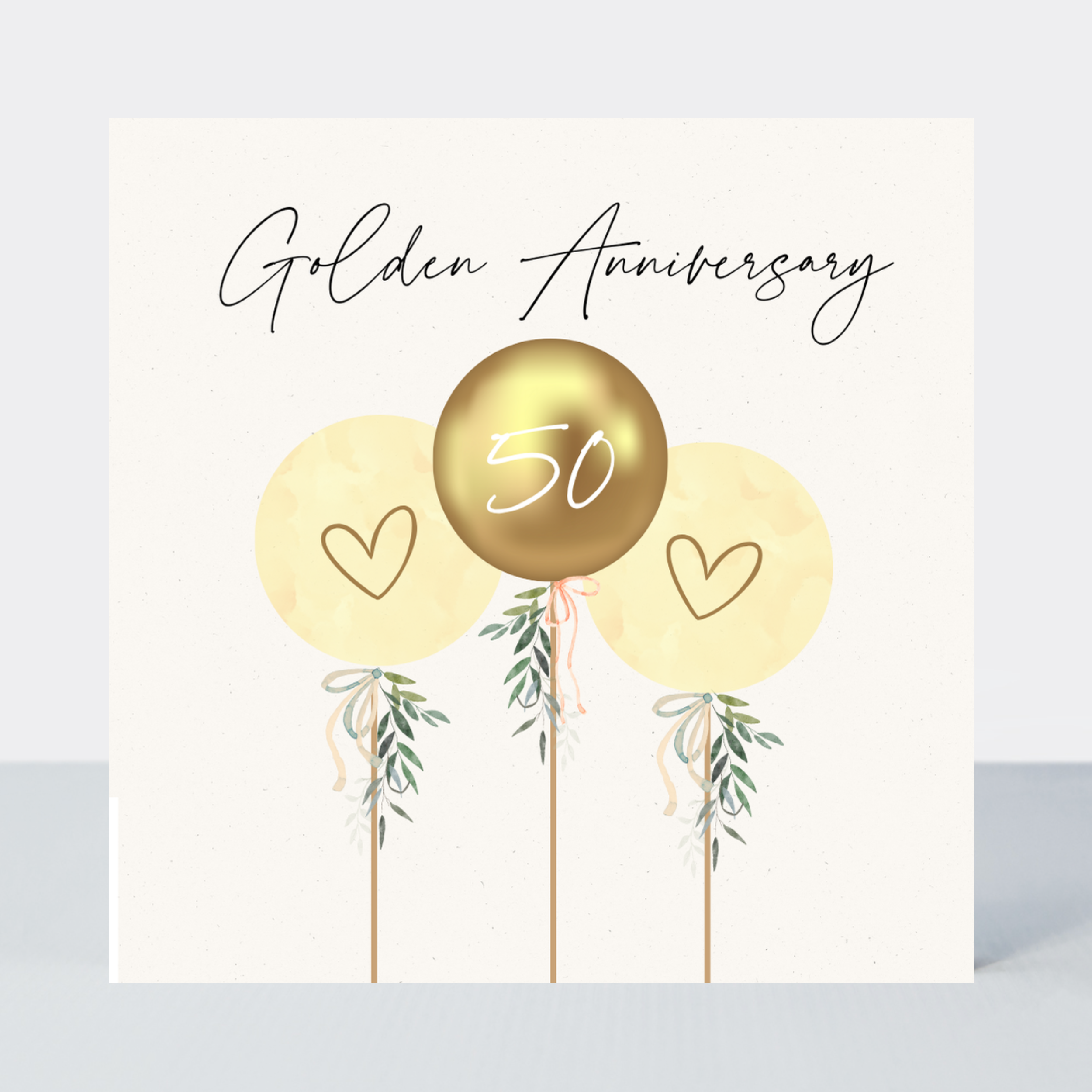 Petimo - Camille Golden Anniversary Balloons Card - More Than Just a Gift | Narborough Hall