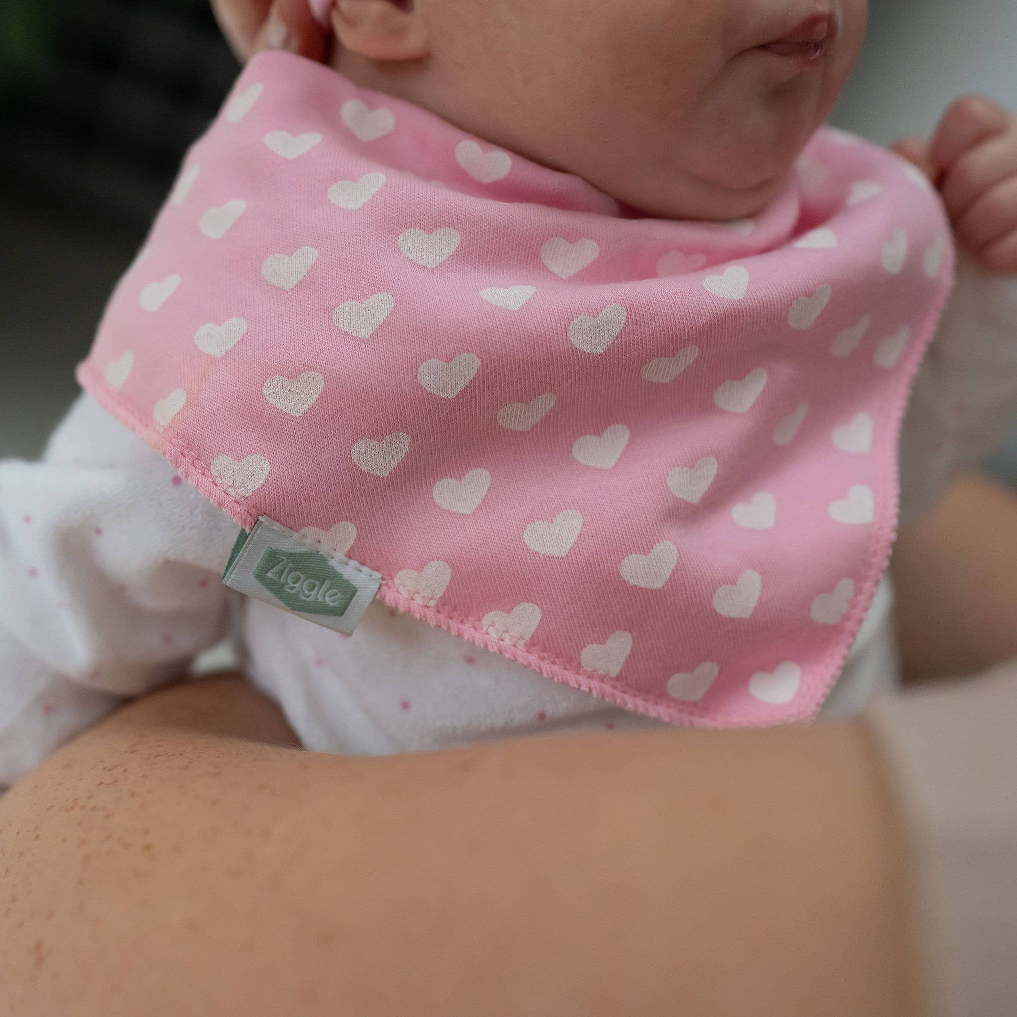 Ziggle Baby - Hearts and Bows Bib Set: Set