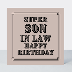 Vintage Icon Son In Law Birthday Card - More Than Just a Gift | Narborough Hall