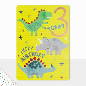 Goodies Happy 3rd Birthday Dinosaur Card - More Than Just a Gift | Narborough Hall