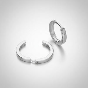 Sterling Silver Small Plain Hinged Huggie-hoop - More Than Just a Gift | Narborough Hall