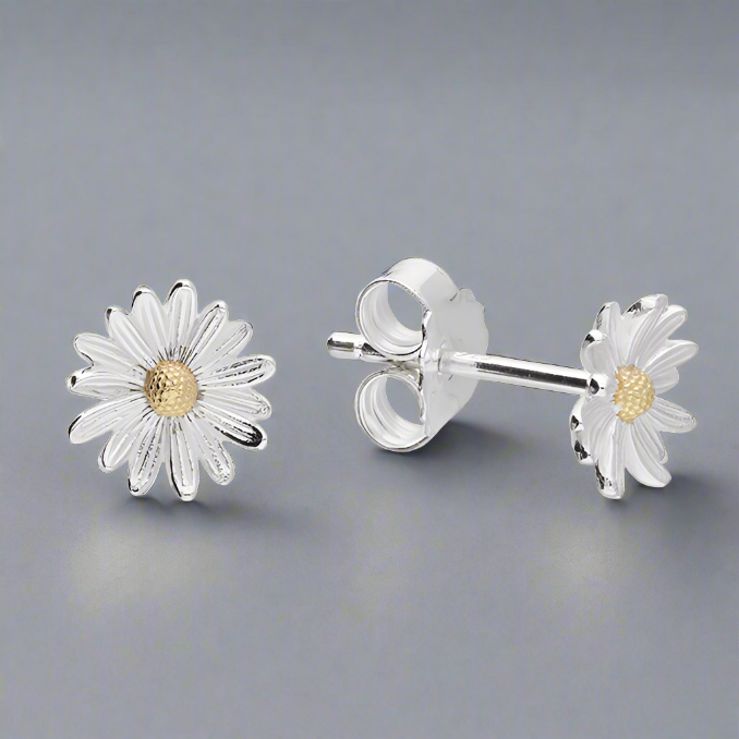 Iris & Miel Two Toned Daisy Stud Earrings - More Than Just a Gift | Narborough Hall