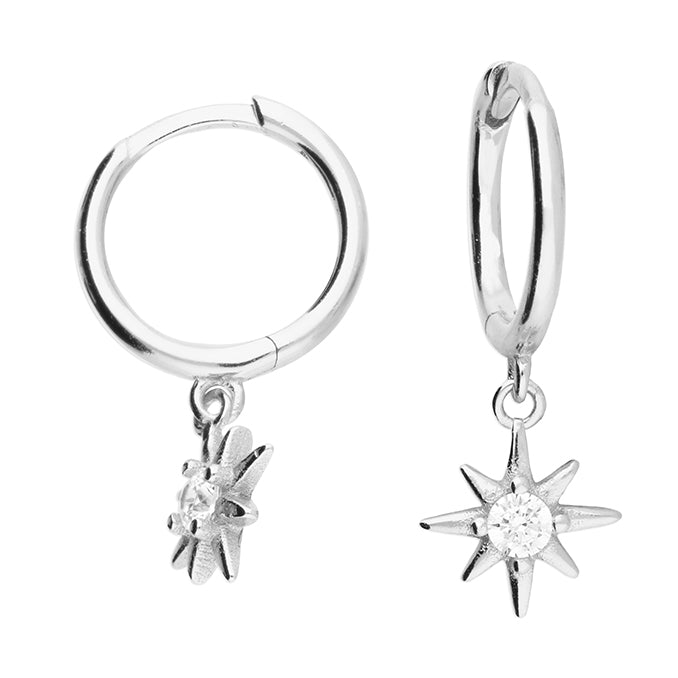 Sterling Silver Star Huggie Hoops - More Than Just a Gift | Narborough Hall