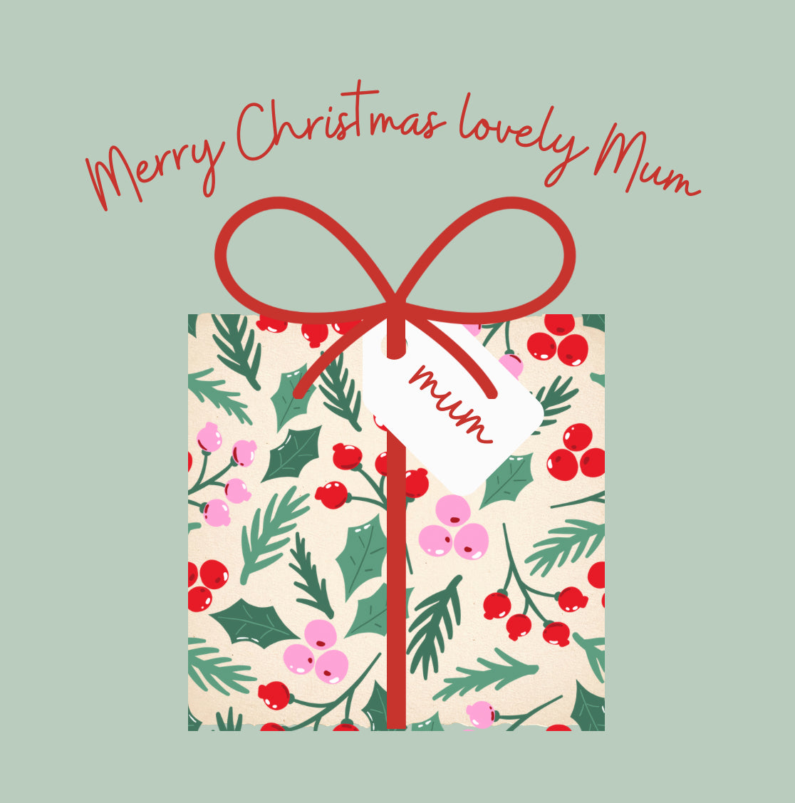 Petimo Hollyberry Lovely Mum Christmas Card