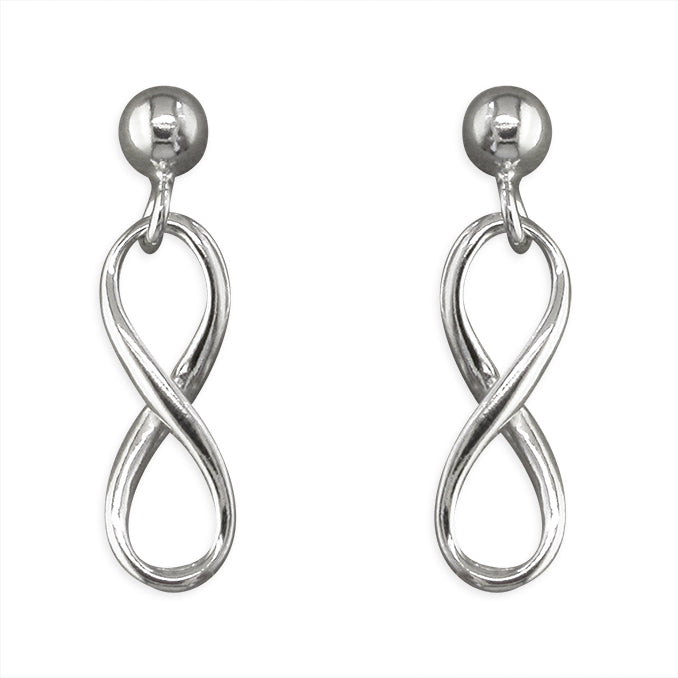 Sterling Silver Infinity Symbol Stud Earrings