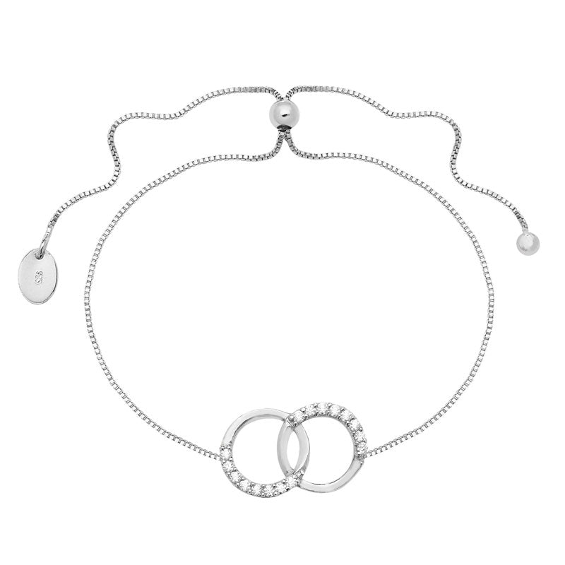 Sterling Silver CZ Circle Link Bracelet - More Than Just a Gift | Narborough Hall