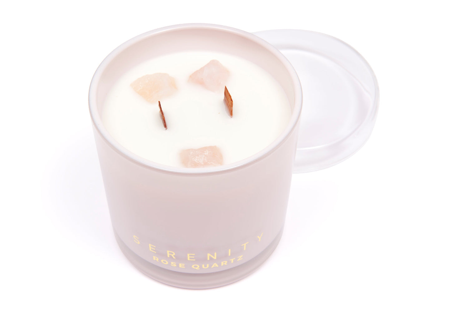 Serenity Crystal Love & Rose Quartz Candle - More Than Just a Gift | Narborough Hall