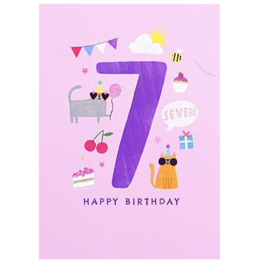 First Chapter Girl Age 7 Happy Birthday Card - More Than Just a Gift | Narborough Hall