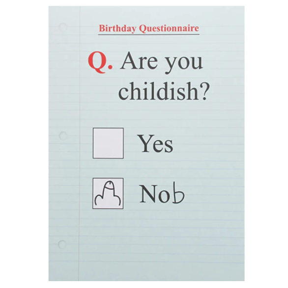 Just Saying - Childish Card - More Than Just a Gift | Narborough Hall