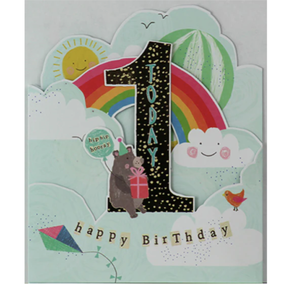 Hopscotch Happy Birthday 1st Birthday Card - More Than Just a Gift | Narborough Hall
