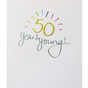 Mimosa 50 Years Young Card - More Than Just a Gift | Narborough Hall