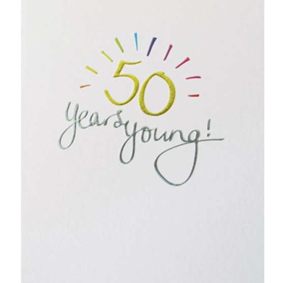 Mimosa 50 Years Young Card - More Than Just a Gift | Narborough Hall