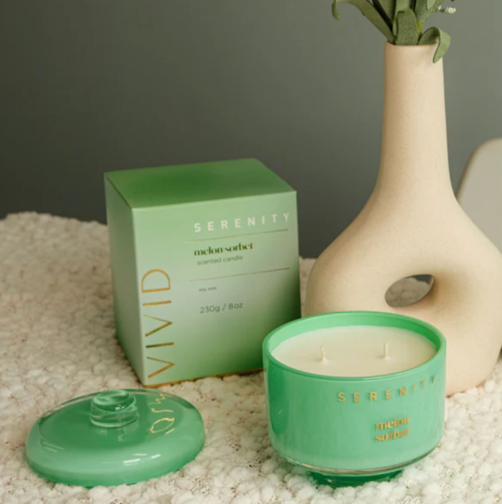 Serenity Vivid Candle - Melon Sorbet - More Than Just a Gift | Narborough Hall