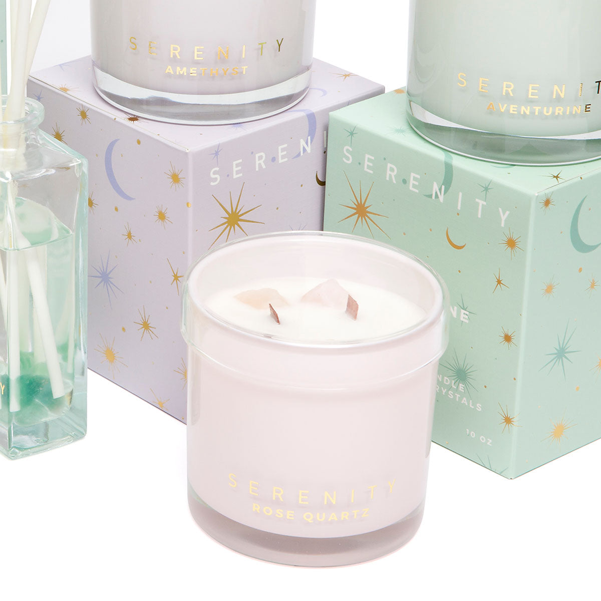 Serenity Crystal Love & Rose Quartz Candle - More Than Just a Gift | Narborough Hall