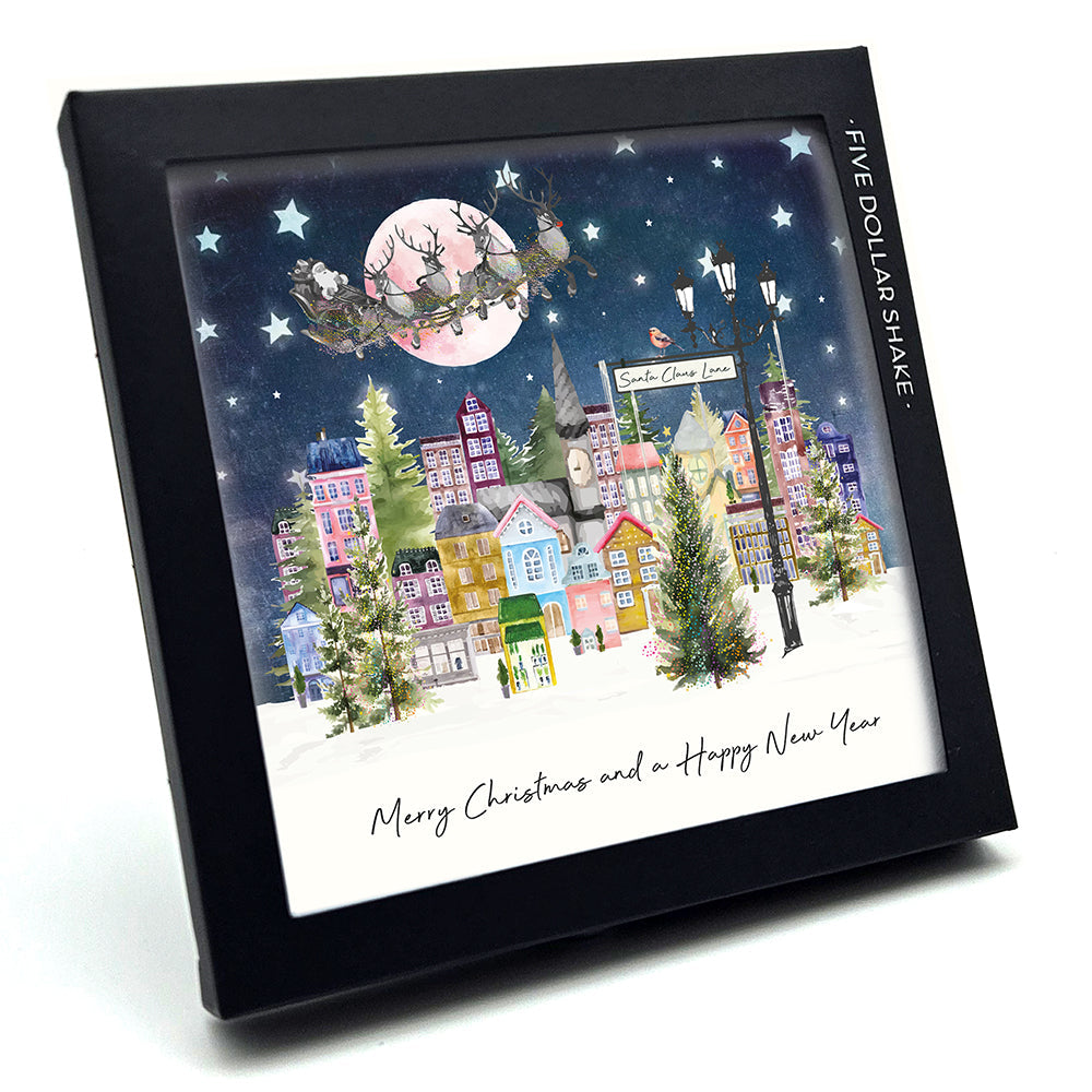 Five Dollar Shake Merry Christmas and a Happy New Year (Santa Claus Lane) Boxed Christmas Card