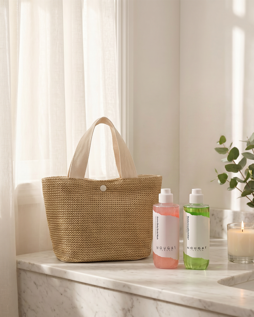 Nougat London - Body Glow Ritual & Handbag Set (Body Wash & Body Scrub)